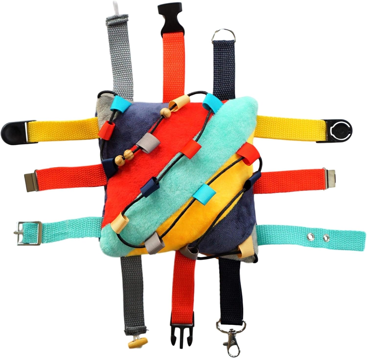 Buckle Pillow Sensory Fine Motor Development Toy Activity Plushie