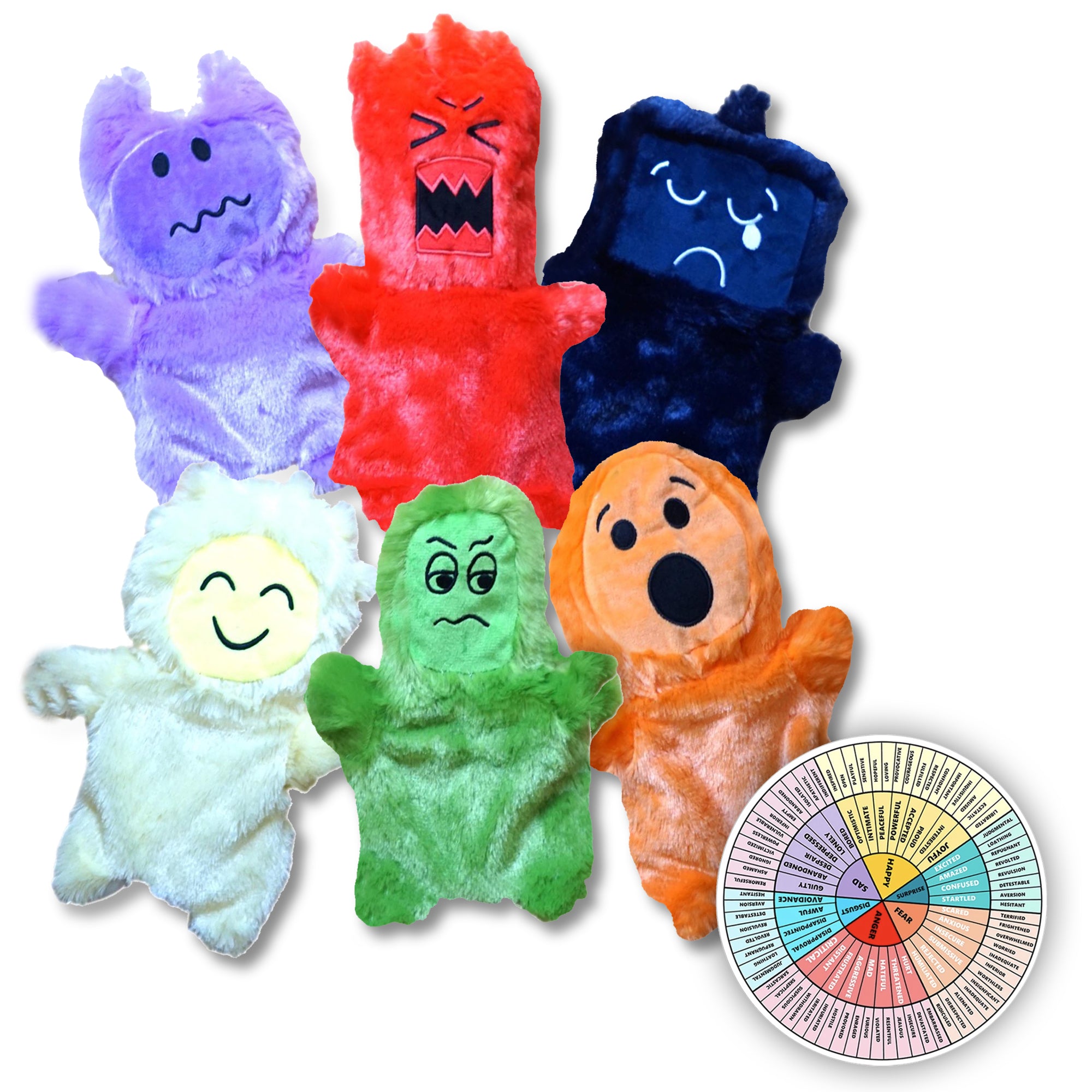Emotions Puppet Set Emotional Hand Puppets for Kids - Mindfulness Tools - Social Skills ...