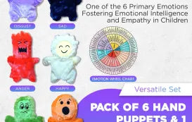 Emotions Puppet Set Emotional Hand Puppets for Kids - Mindfulness Tools - Social Skills ...