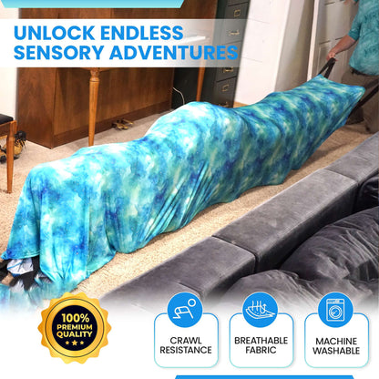 12 ft Sensory Compression Tunnel - Ideal for Calm Sensory Play and Exploration - Perfect for Sensory Tents - Provides Soothing Compression for Kids