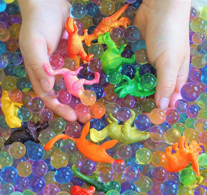 Water Beads Sensory Bin Dinosaur Themed Set - Fine Motor Skills Toy for Kids - Tactile Sensory Kit