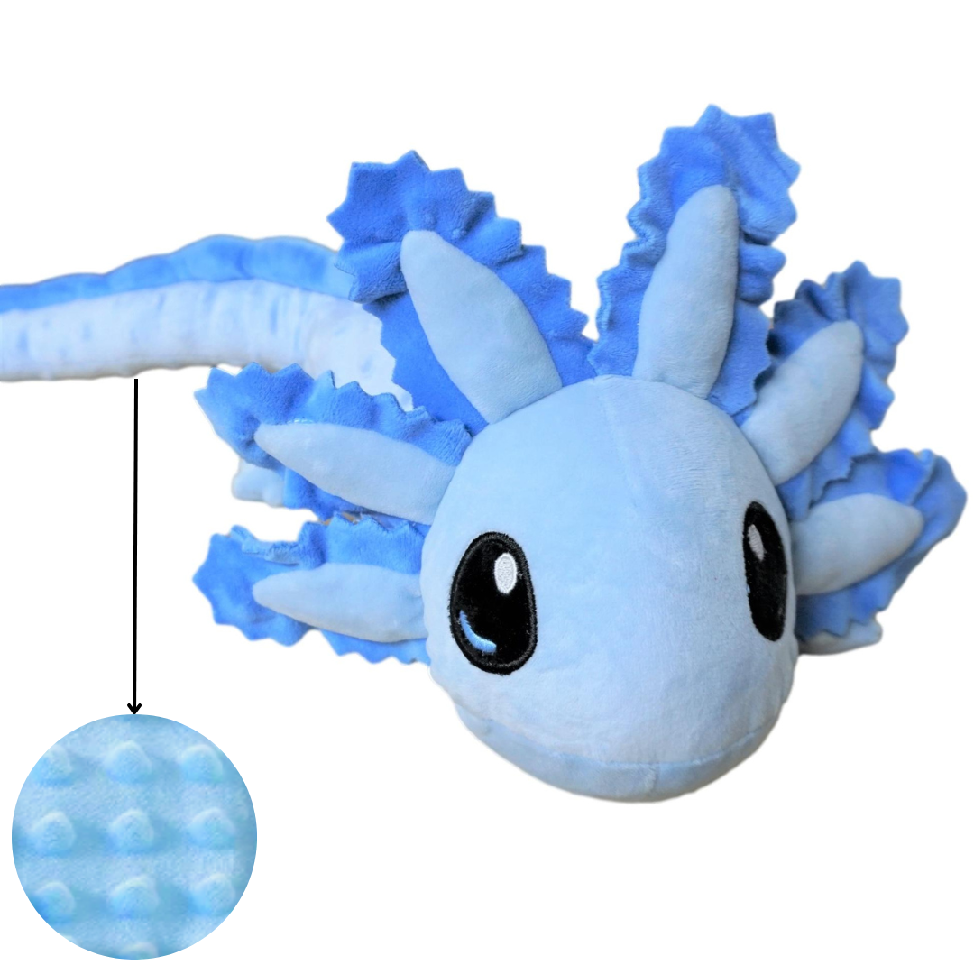 SENSORY4U Weighted Axolotl Stuffed Animal- Super Soft, Cute Plush Axol –