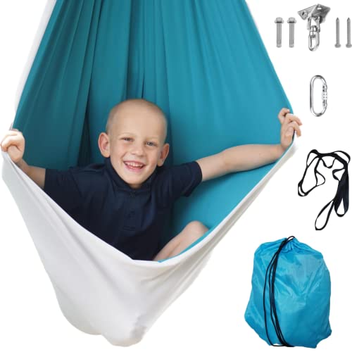 Sensory Swing for Kids Indoor XL 360° Hardware Indoor Therapy Swing for Special Needs | Extra Large Snuggle Cuddle Hammock for Kids or Adults with Children with Autism and ADHD Needs by SENSORY4U