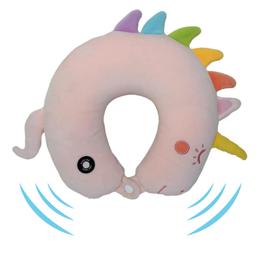 Sensory4u Vibrating Unicorn Kids Travel Neck Pillow for Sensory Kids – Plush Pillow for Relaxation and Enhanced Focus – Sensory Pillow for ADHD, ADD and Autism