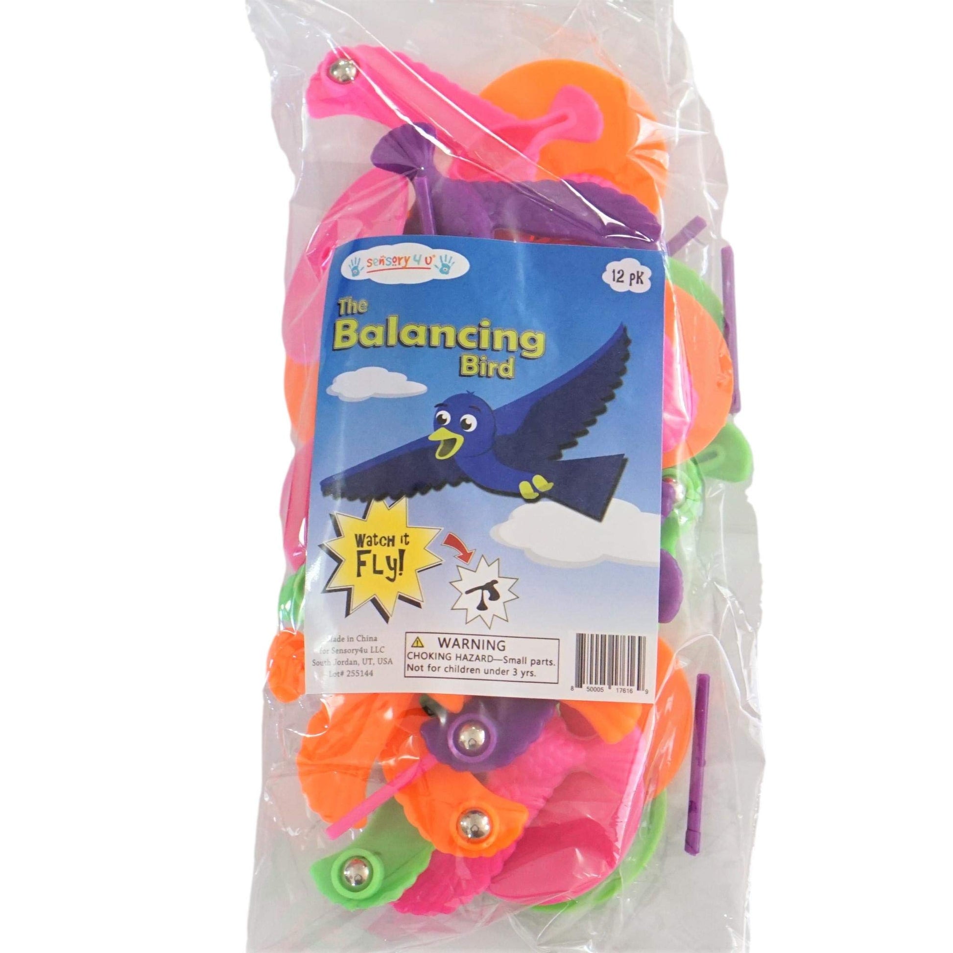 SENSORY4U Balancing Bird Set - One Dozen Party Pack Balance Birds - School Treasure Box or Party Favors Gifts for Kids - Physics Game Fine Motor Skills Toys.