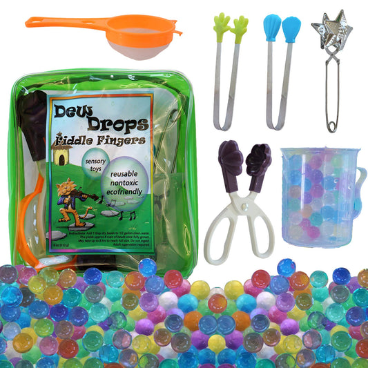 SENSORY4U Water Beads with Fine Motor Sensory Toys Set, Water Bead Sensory Bin Kit, Kids Learning Educational Toys